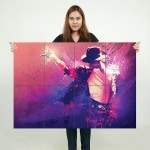 Michael Jackson Block Giant Wall Art Poster 