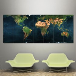 Earth Map Wand-Kunstdruck Riesenposter (P-0089)