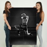 Muay Thai Boxing Flying Knee Block Giant Wall Art Poster