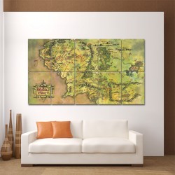 Middle Earth Map  Block Giant Wall Art Poster (P-0128)