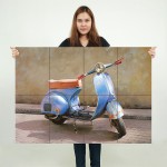 Vespa G.S. 150 Block Giant Wall Art Poster 