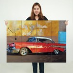 1957 Chevrolet Block Giant Wall Art Poster 