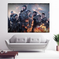 Gears of War Video Gamese  Block Giant Wall Art Poster (P-0221)