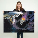 Exploring the Asteroids - Robert McCall Wand-Kunstdruck Riesenposter