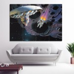 Exploring the Asteroids - Robert McCall Wand-Kunstdruck Riesenposter