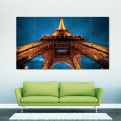 Eiffel Tower Bottom View Block Giant Wall Art Poster (P-0319)