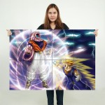 Goku vs Majin buu Dragon ball Block Giant Wall Art Poster