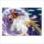 Goku vs Majin buu Dragon ball Block Giant Wall Art Poster