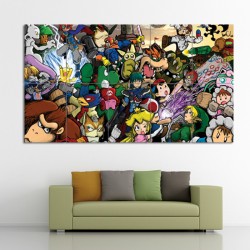 Super Smash Bros Video Games Block Giant Wall Art Poster (P-0334)