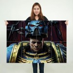 Space Marines Warhammer Block Giant Wall Art Poster