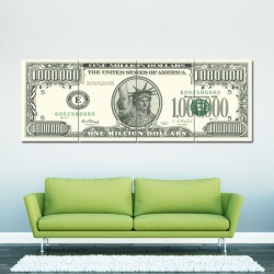 US $ Million Dollar Note Block Giant Wall Art Poster (P-0372)