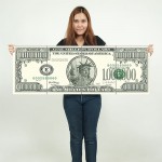 US $ Million Dollar Note  Block Giant Wall Art Poster