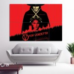 V For Vendetta Natalie Portman Wand-Kunstdruck Riesenposter