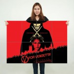 V For Vendetta Natalie Portman Wand-Kunstdruck Riesenposter