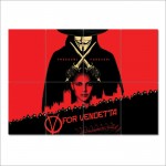 V For Vendetta Natalie Portman Wand-Kunstdruck Riesenposter