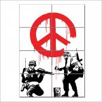 Banksy Peace Troops Block Giant Wall Art Poster