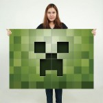 โปสเตอร์ ขนาดใหญ่ เกมส์มายคราฟ Minecraft Green PC Game