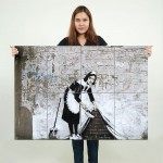 Banksy Maid Block Giant Wall Art Poster 