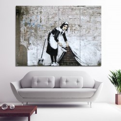 Banksy Maid  Block Giant Wall Art Poster (P-0391)