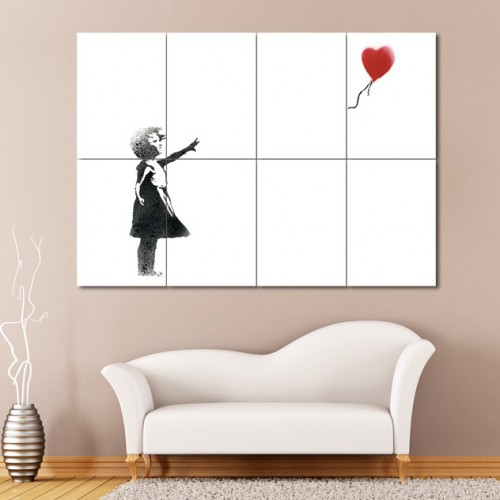 Balloon Girl , Banksy  Block Giant Wall Art Poster