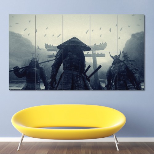 Asian Warriors Samurai Japan Block Giant Wall Art Poster