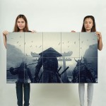 Asian Warriors Samurai Japan Block Giant Wall Art Poster