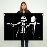 Daft Punk Pulp Fiction  Wand-Kunstdruck Riesenposter