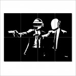 Daft Punk Pulp Fiction  Wand-Kunstdruck Riesenposter