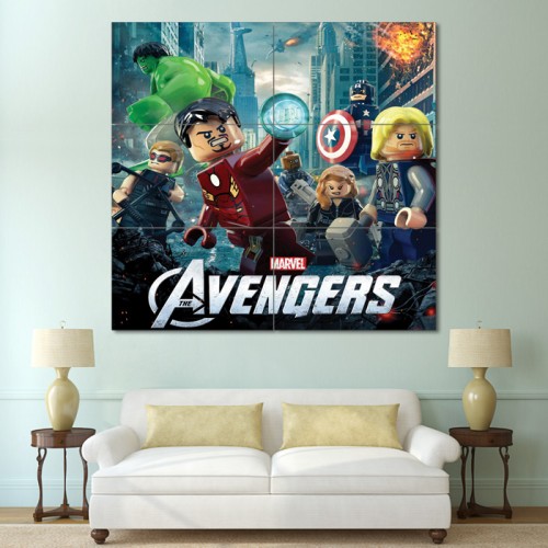 LEGO The Avengers  Block Giant Wall Art Poster