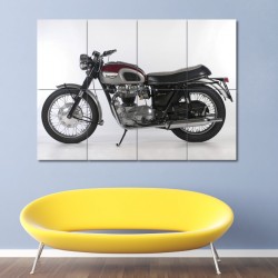 Triumph T120 Bonneville Motorcycle Block Giant Wall Art Poster (P-0410)