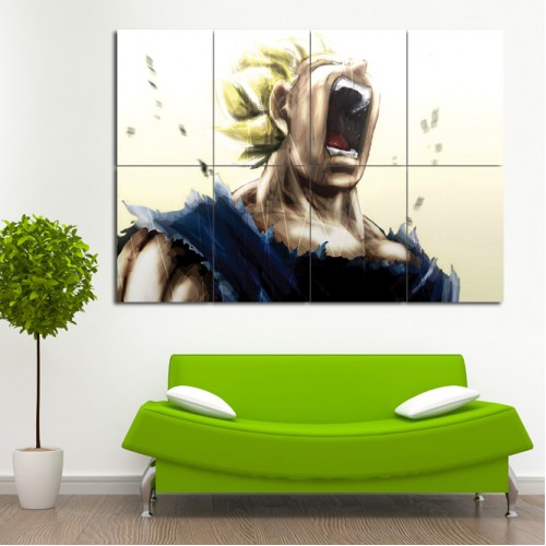 Dragon Ball Z Super Saiyan Block Giant Wall Art Poster  Block Giant Wall Art Poster