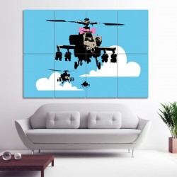 Banksy Happy Chopper Block Giant Wall Art Poster (P-0426)