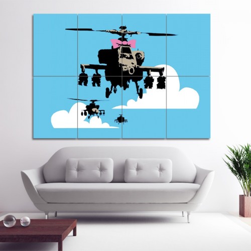 Banksy Happy Chopper Block Giant Wall Art Poster