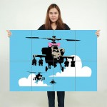 Banksy Happy Chopper Block Giant Wall Art Poster