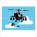 Banksy Happy Chopper Block Giant Wall Art Poster