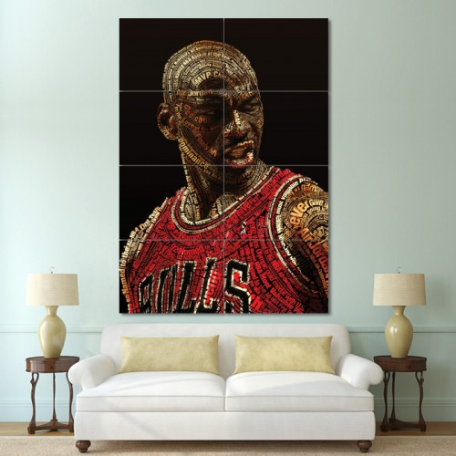 Michael Jordan Block Giant Wall Art Poster