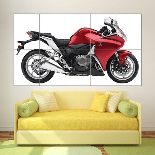 2010 Honda VFR1200F Red  Block Giant Wall Art Poster