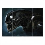 Alien H R Giger Huge Block Giant Wall Art Poster