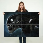 Alien H R Giger Huge Block Giant Wall Art Poster