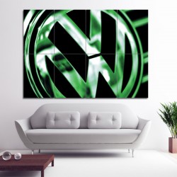 Volkswagen Badge VW Logo Block Giant Wall Art Poster (P-0463)