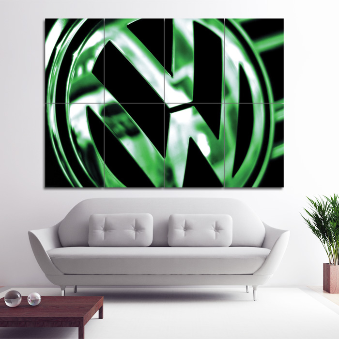 World Car Logo Badges Block Giant Wall Art Poster