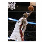 Lebron James Block Giant Wall Art Poster 