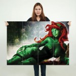 Fractal Light Art Poison Ivy Batman Wand-Kunstdruck Riesenposter 