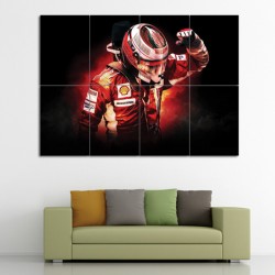 Kimi Raikkonen F1 Scuderia Ferrari Block Giant Wall Art Poster (P-0491)