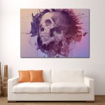 Watercolour skull Wand-Kunstdruck Riesenposter