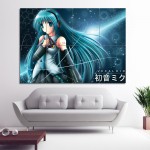 Hatsune Miku Anime Wand-Kunstdruck Riesenposter 