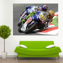 Valentino Rossi Motorcycle Block Giant Wall Art Poster (P-0500)