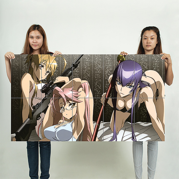 Highschool Of The Dead Anime Wall Poster Manga Art Hanging Painting Room  Decor