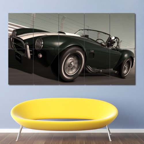 High Speed Ring  Shelby Cobra Block Giant Wall Art Poster