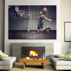 Basketball Lebron James Block Giant Wall Art Poster (P-0522)